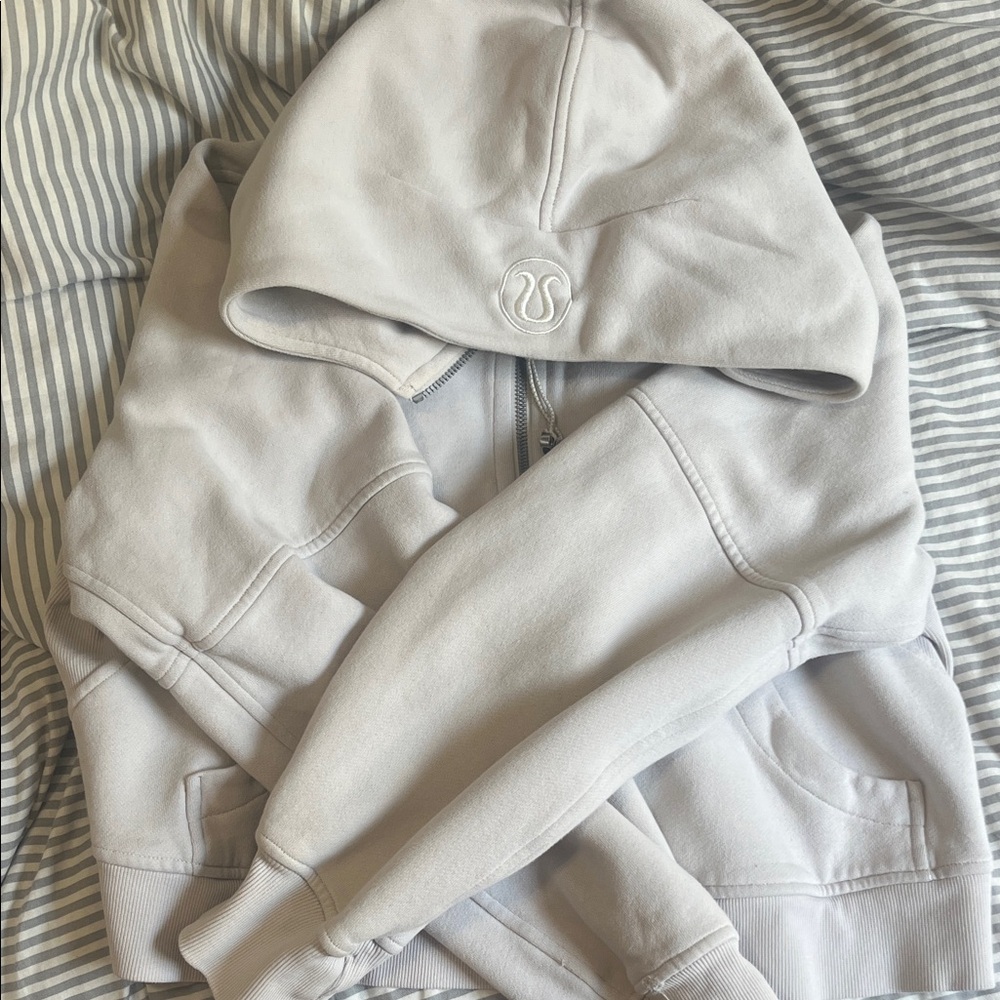 lululemon athletica Off-the-Shoulder Hoodie in Light Gray